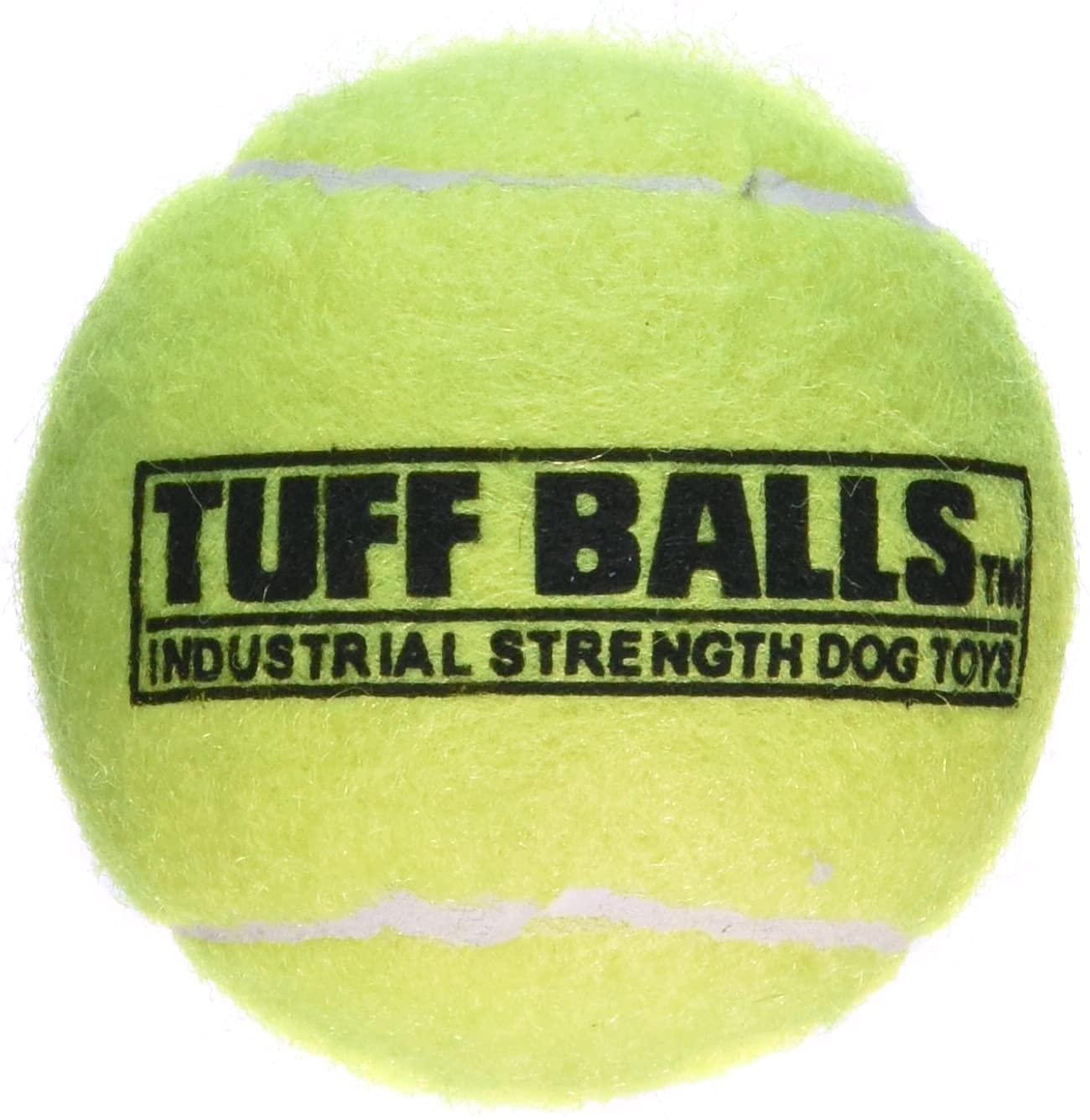 Pelota de tenis PetSport Tuff Ball mediana para juego activo y dientes sanos.