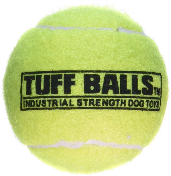Pelota de tenis PetSport Tuff Ball mediana para juego activo y dientes sanos.