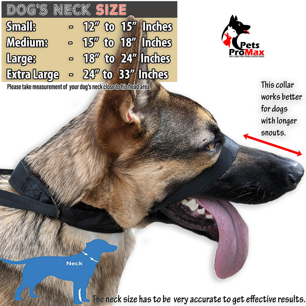 Pets ProMax collar de cabeza con gancho detrás de la cabeza para mayor control