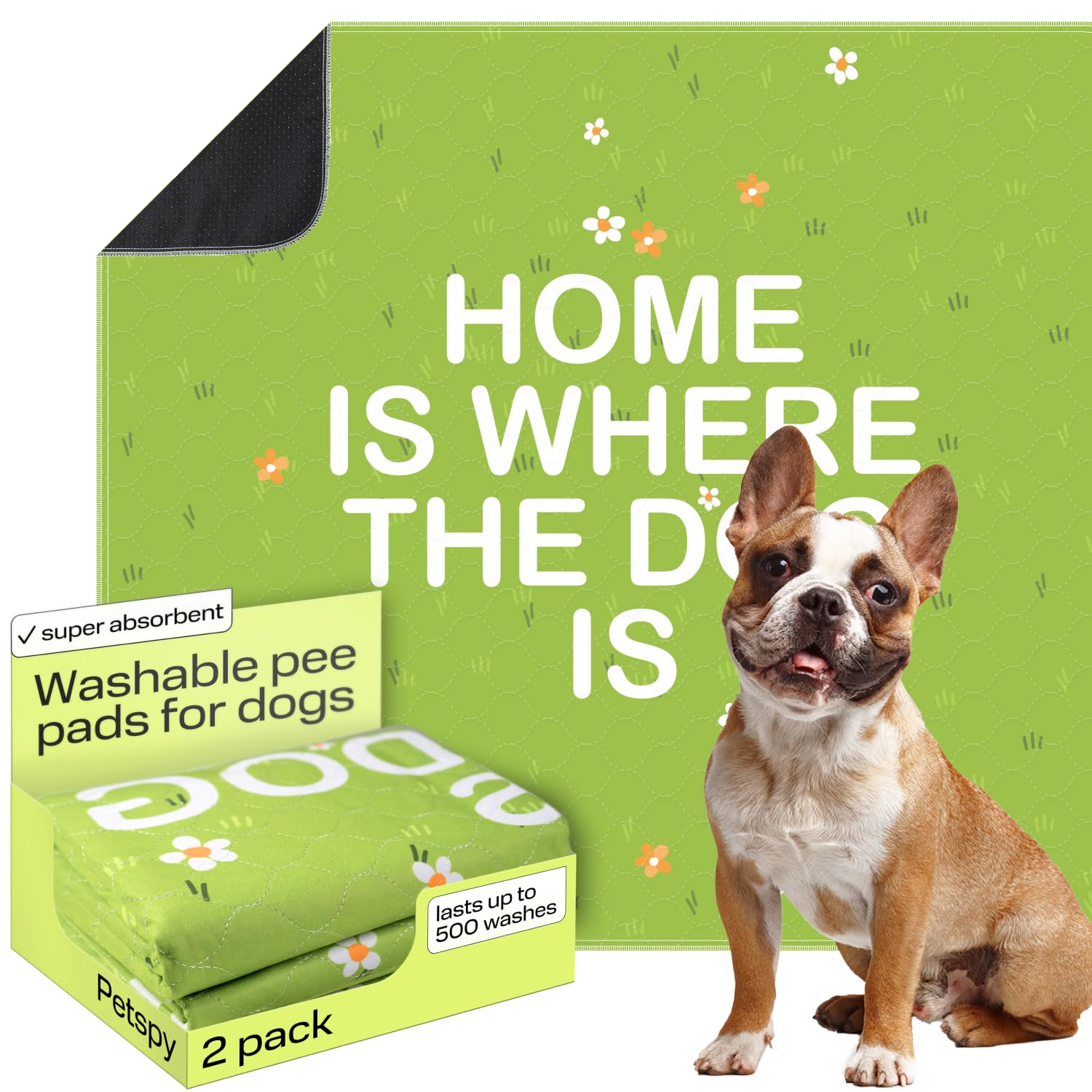 PetSpy almohadillas lavables para entrenamiento de perros, reutilizables y fáciles de lavar.
