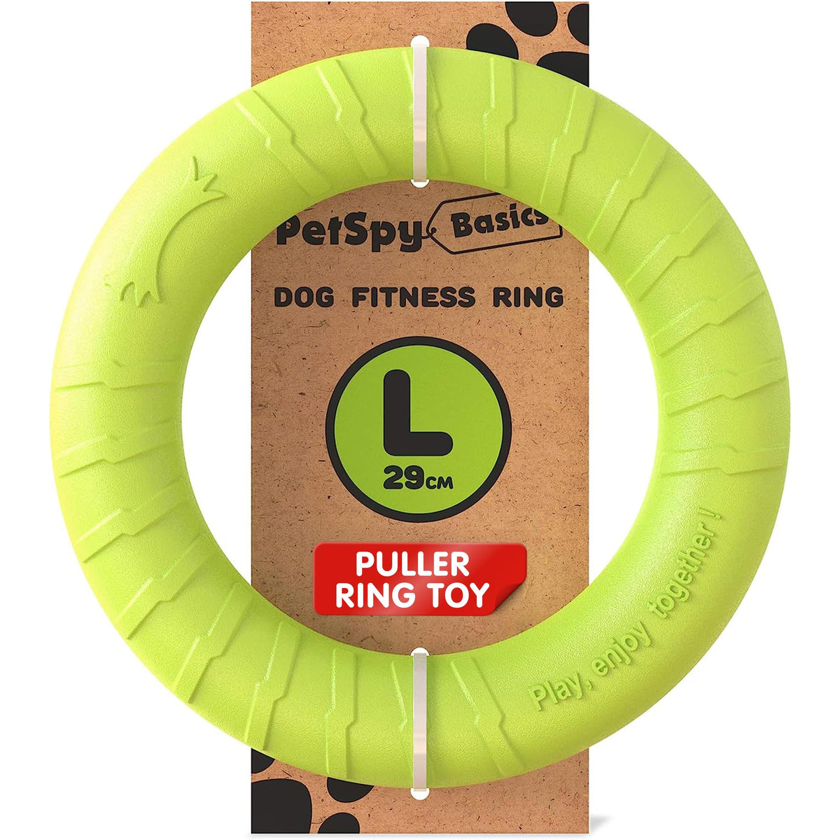 PetSpy anillo de entrenamiento para perros, ideal para ejercicios de agarre y carrera.