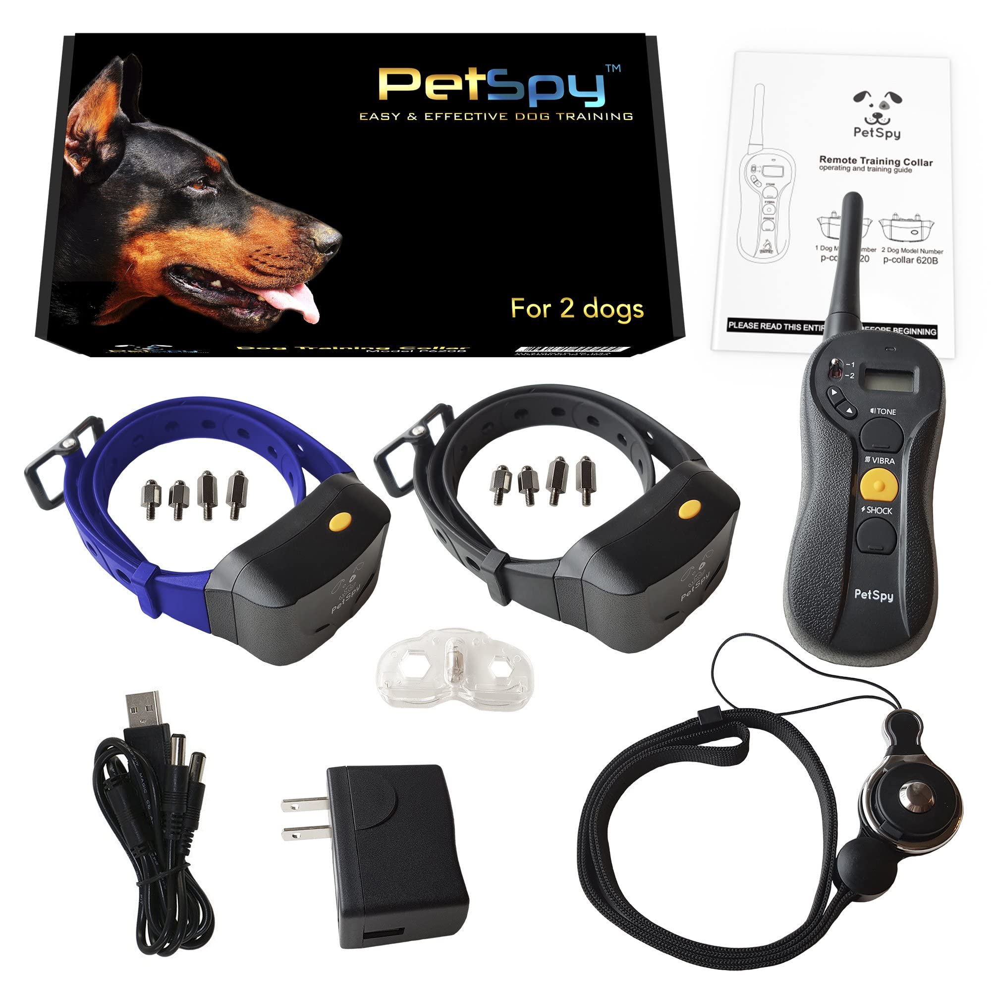 PetSpy P620 control remoto con alcance amplio para entrenos en exteriores.