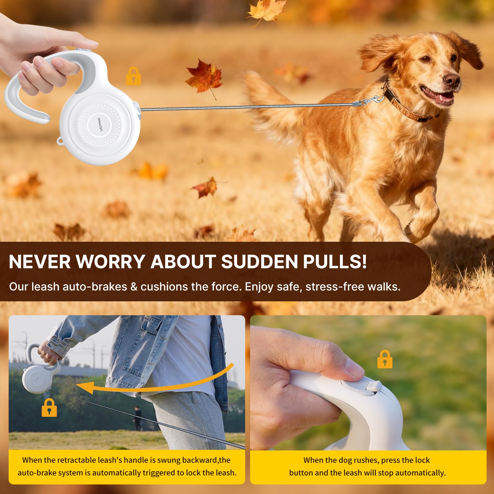 Petsuper AutoBrake: absorción de impactos para caminatas más suaves.