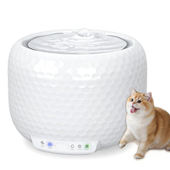 Petsuper fuente de agua inalámbrica con diseño diamante para hidratación y decoración del hogar