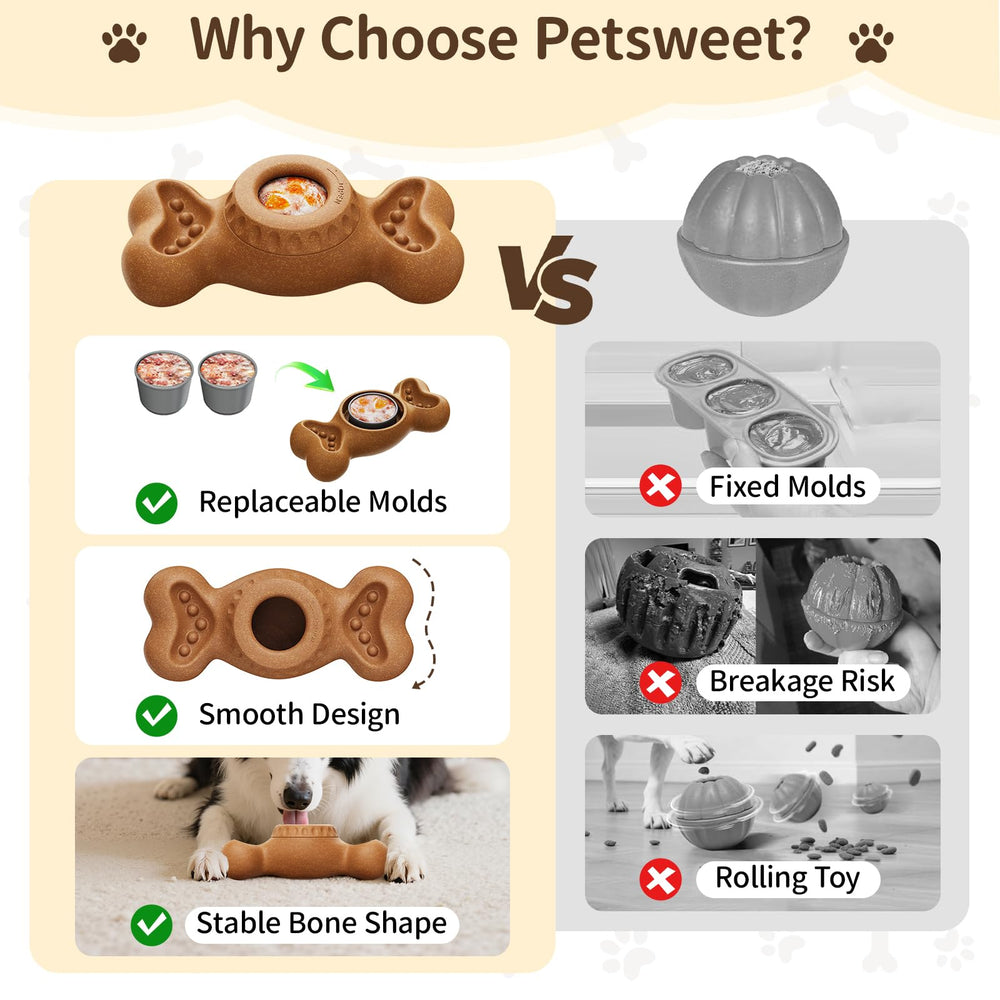 PETSWEET limpieza fácil a mano o lavavajillas para uso diario.