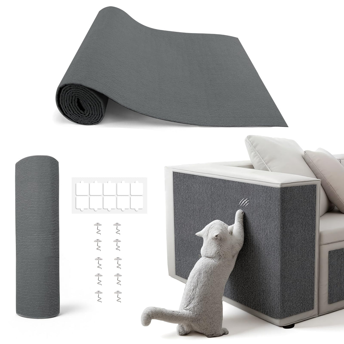 PETSWEET protector rasca-gatos para sofá; protege muebles ante el rascado