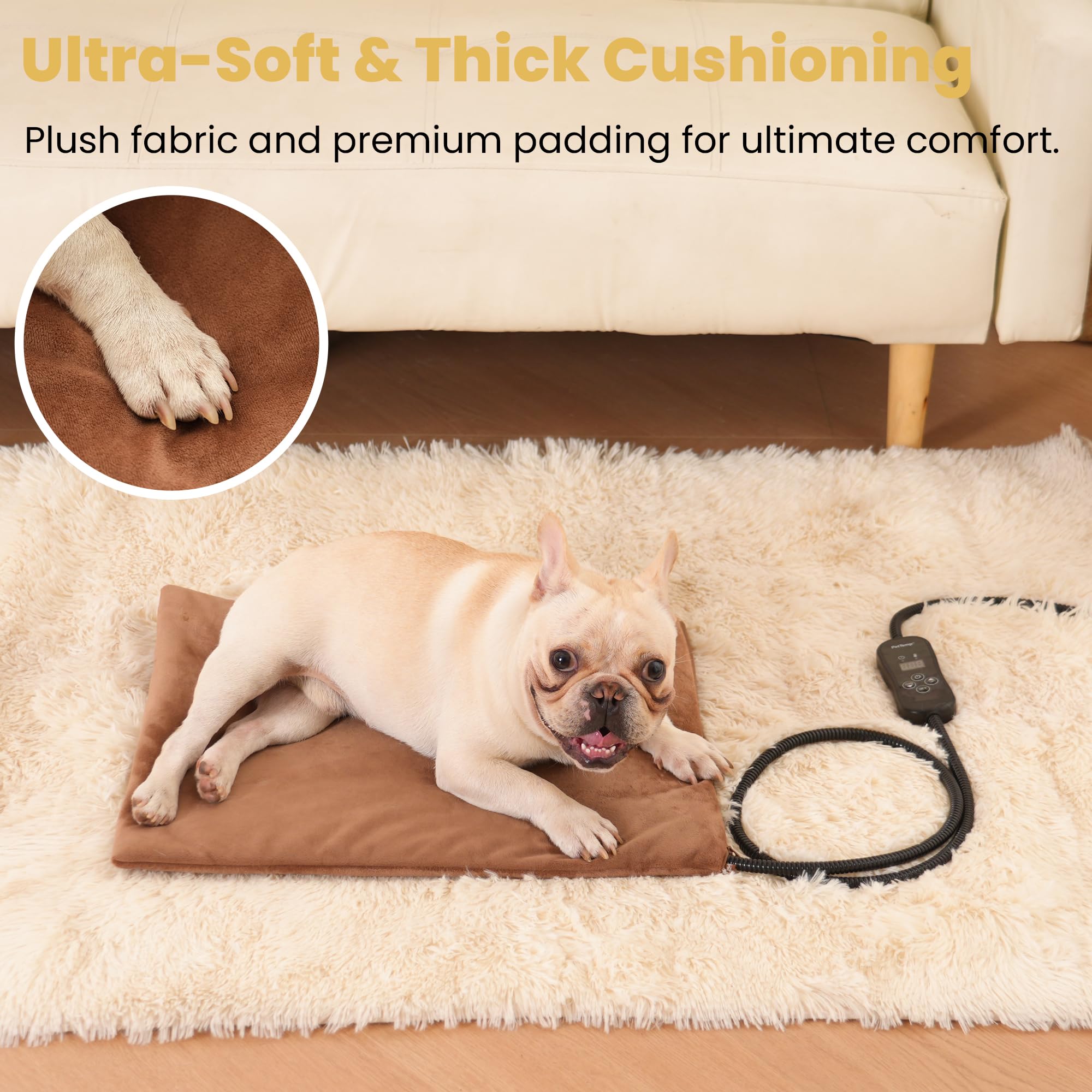 PetTemp cordón resistente a mordeduras y diseño seguro para masticar.