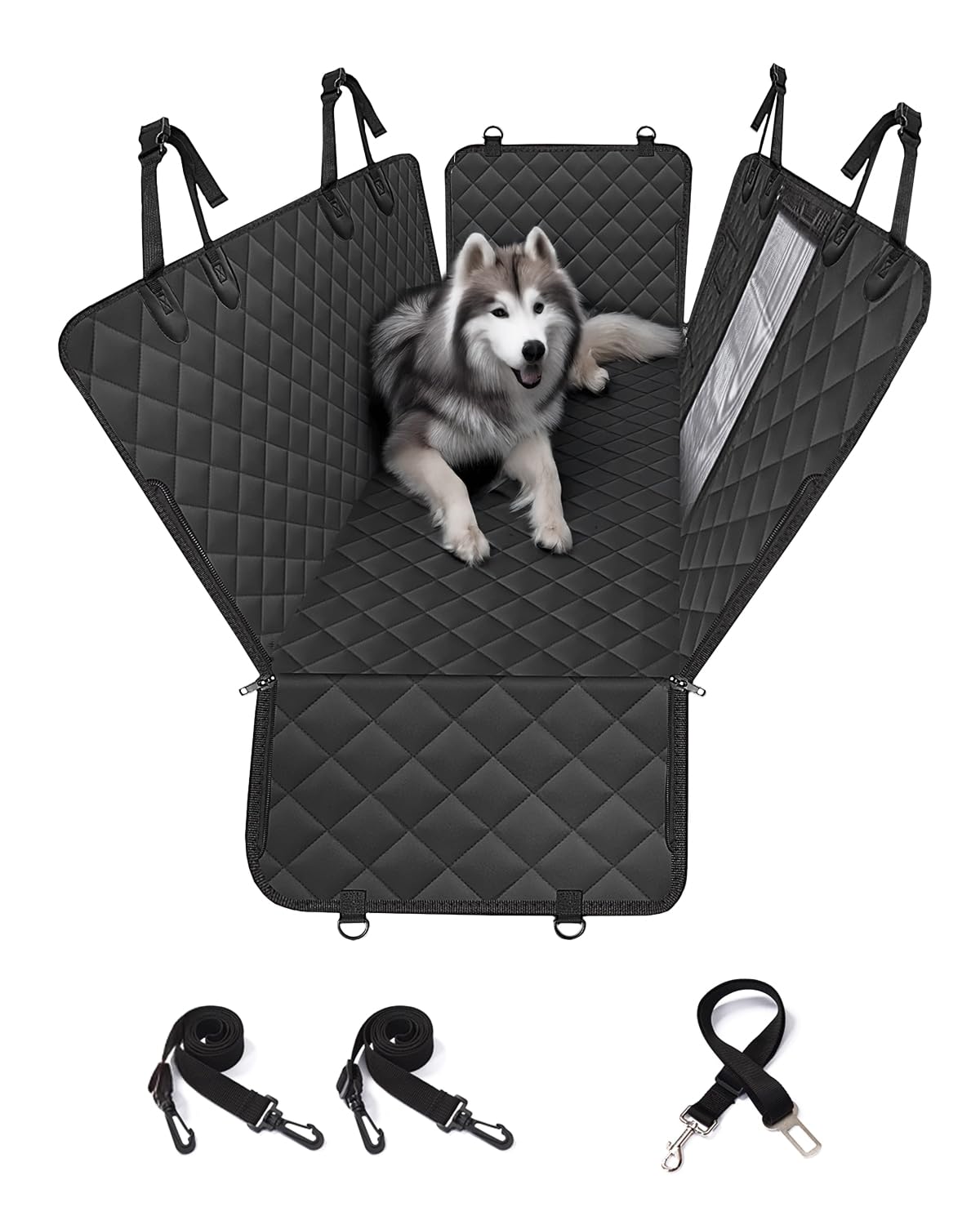 pettycare funda-asiento-perro-coche-detras protege contra pelos y suciedad.