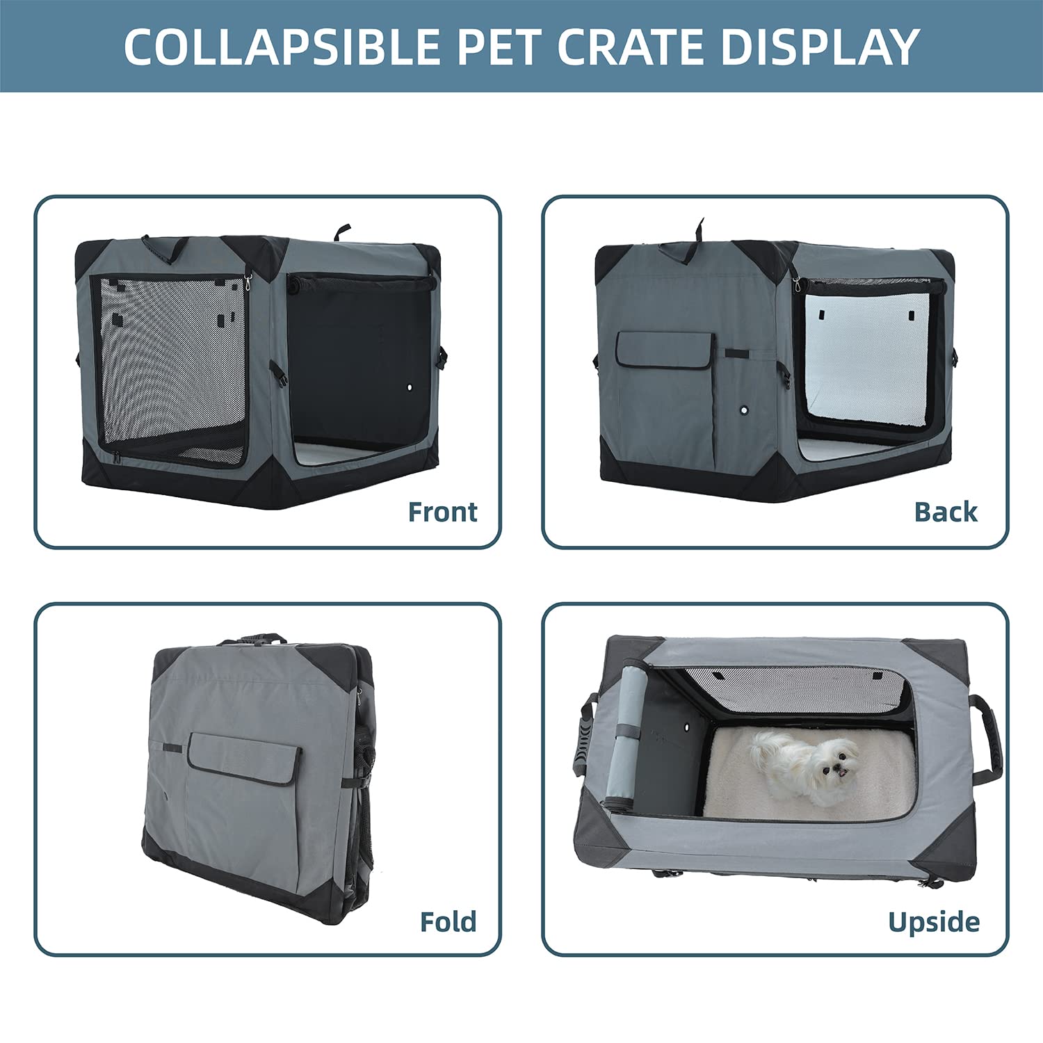 Pettycare jaula con cubierta lavable y cama desmontable
