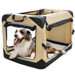 Pettycare jaula plegable para perros grandes con aberturas de malla y ventilación para uso interior o exterior