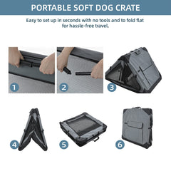 Pettycare jaula portátil con asas y bolsillos para accesorios
