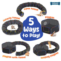 Pettzery recinto para gatos 47x47x18, amplio para varias mascotas.