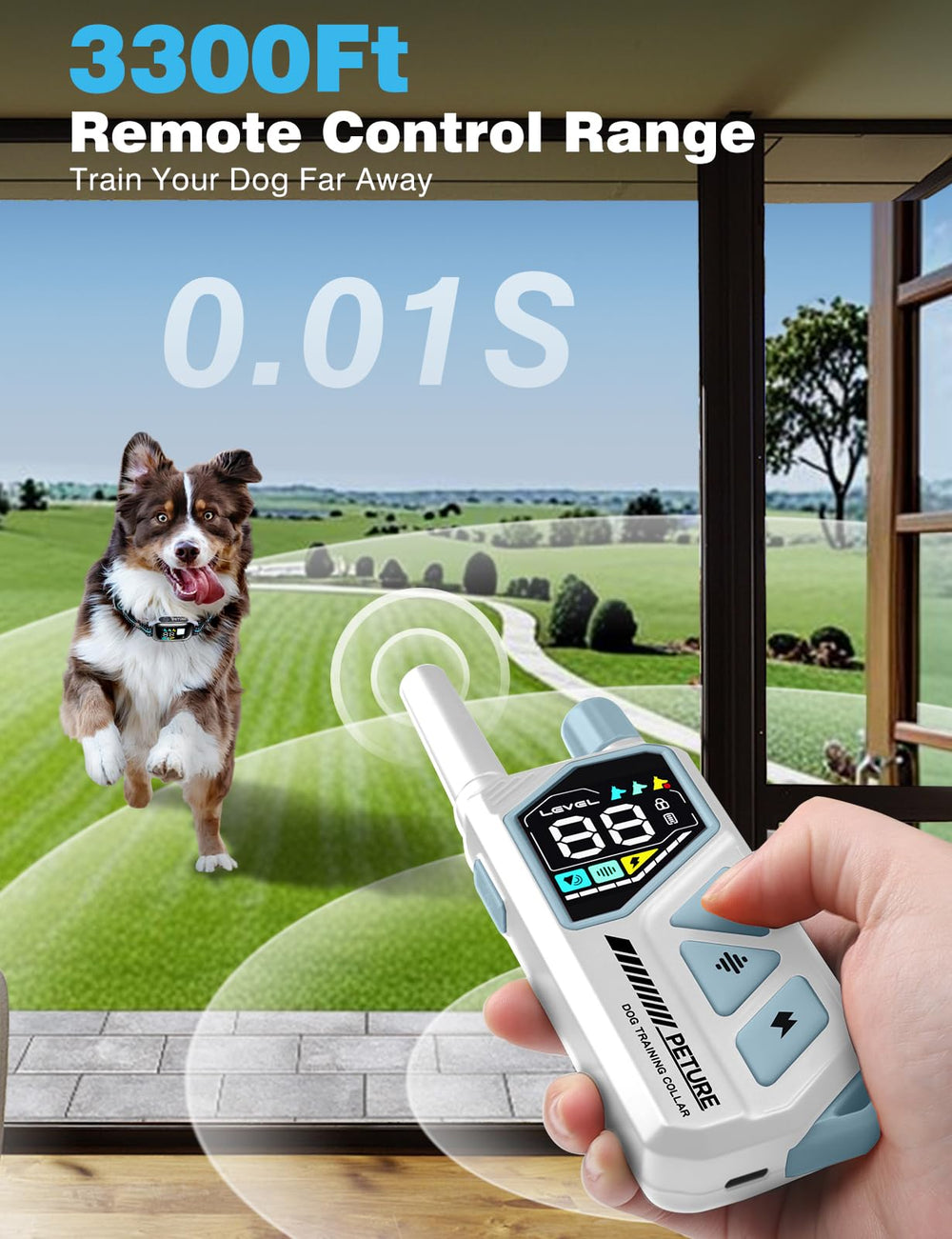 PETURE luz LED integrada para localizar al perro en la oscuridad