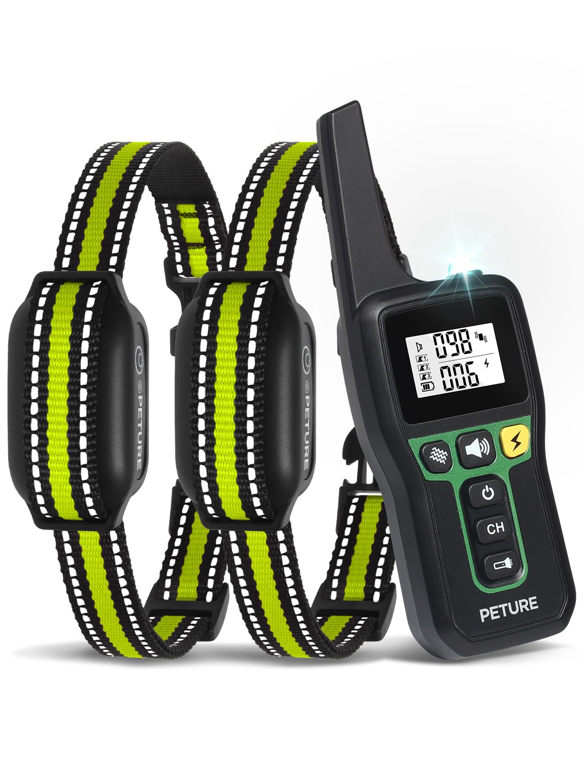 Peture collar para perros con control remoto facilita el entrenamiento a distancia.