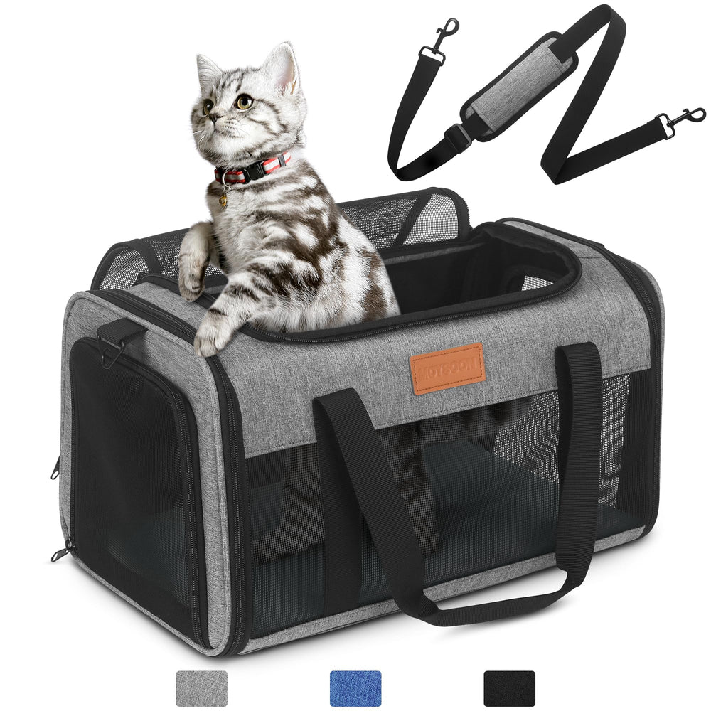 Petux transportín para aerolíneas bajo asiento, práctico y estable para mascotas