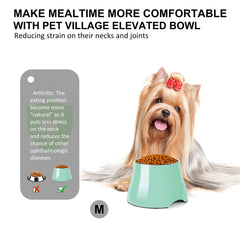 Petvillage comedero de altura media para facilitar la comida.