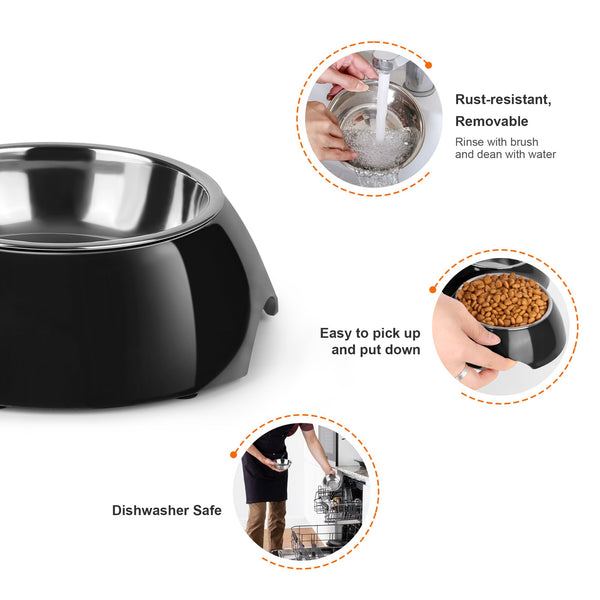 PetVillage cuencos desmontables para lavado, limpieza rápida.
