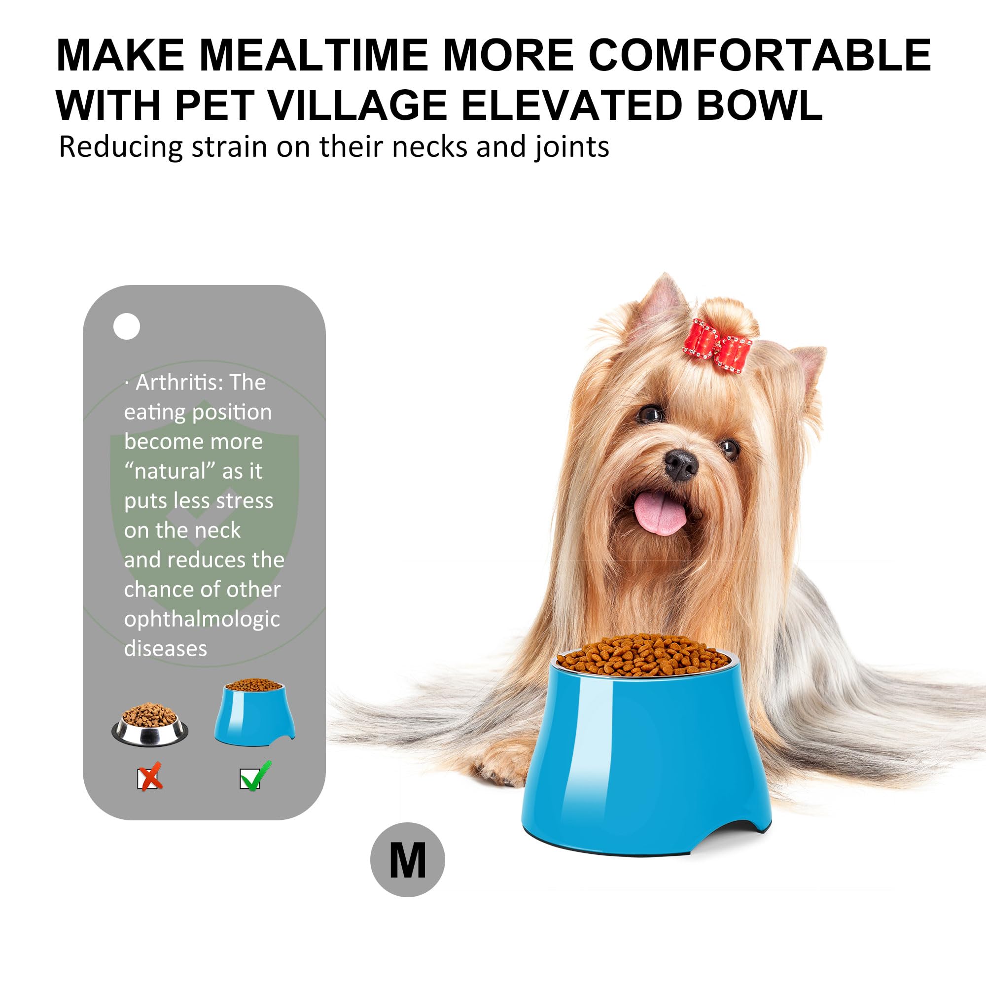 Petvillage interior de acero inoxidable removible para limpieza fácil