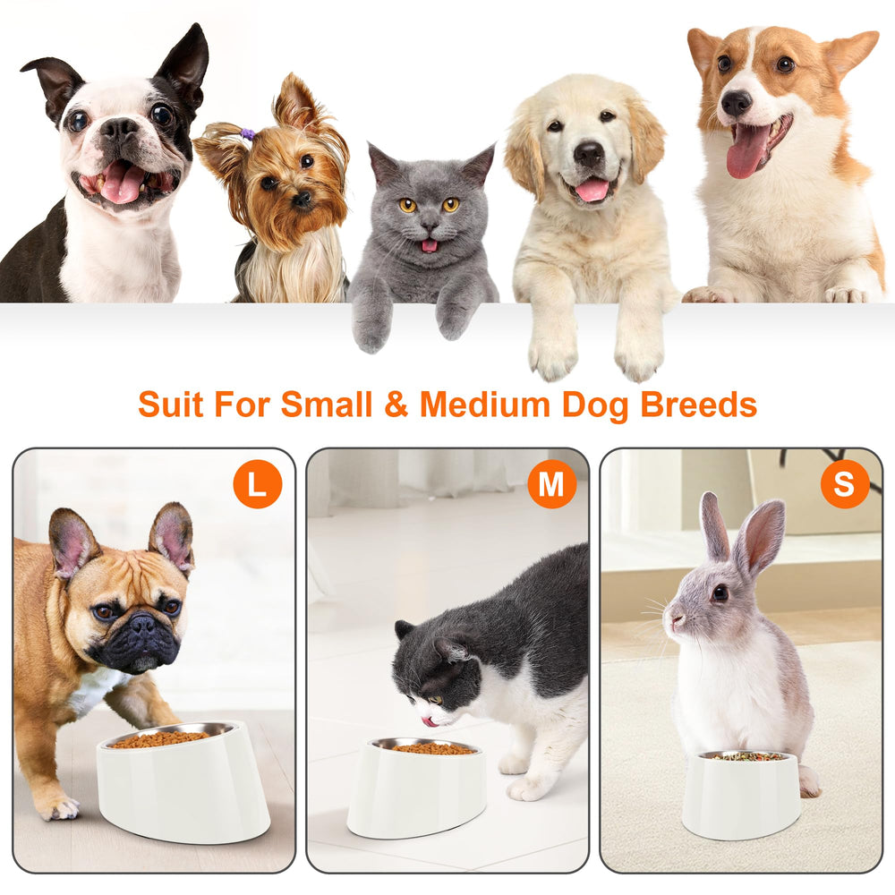 Petvillage tazón de acero inoxidable extraíble facilita la limpieza y el rellenado.