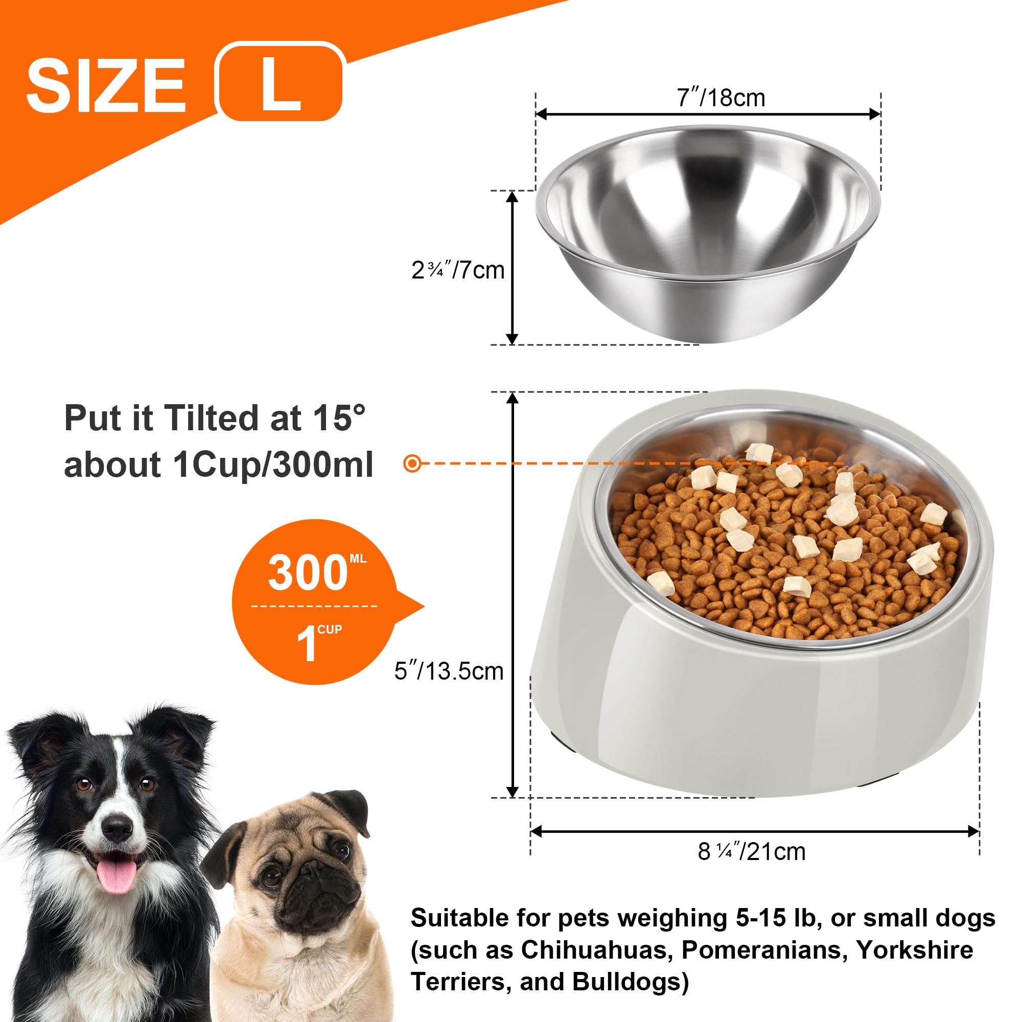 Petvillage tazón acero inoxidable fácil de limpiar y duradero.