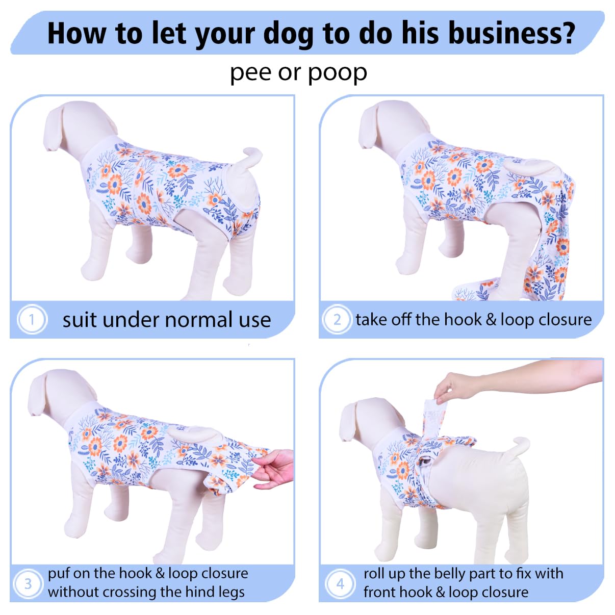 PetWarm diseño floral naranja para el cuidado diario del perro