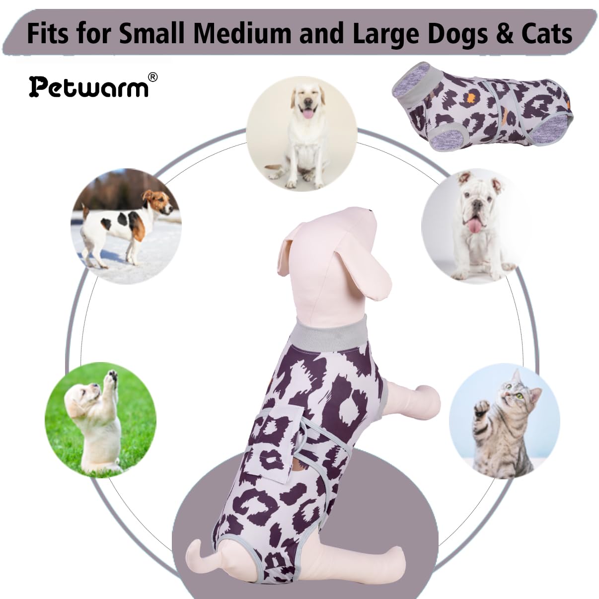 PetWarm diseño fácil de poner y quitar, ideal tras cirugías.