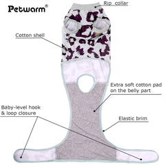 PetWarm mono de recuperación para perro, algodón suave y cómodo.