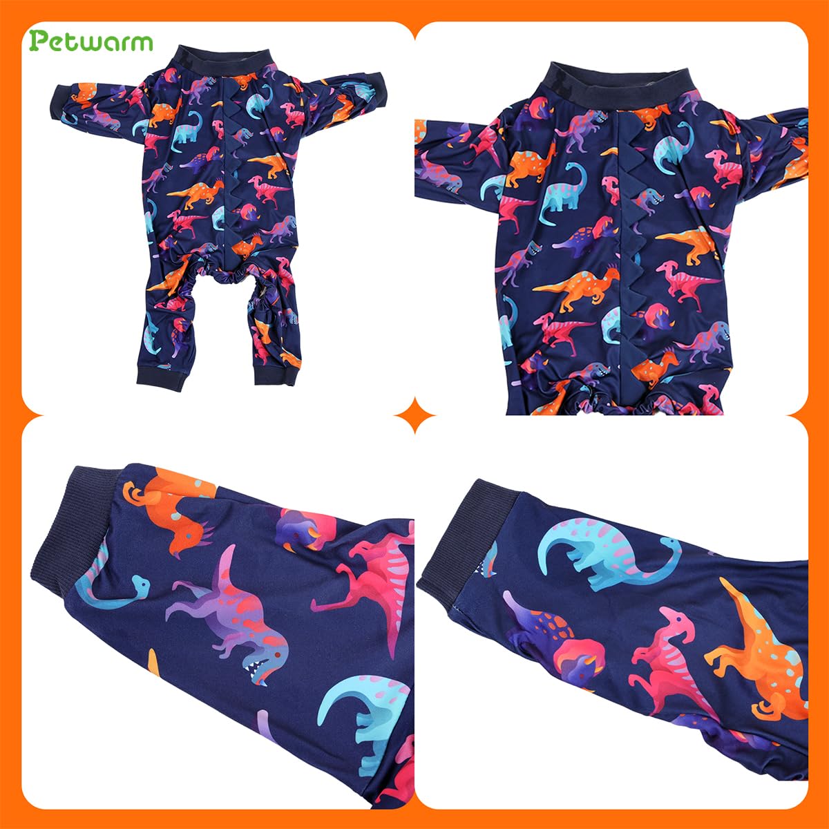PetWarm pijama dinosaurio morado para salidas; entrenamiento suave para mascotas