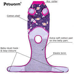 Traje PetWarm con cierre velcro para perro, facilita ajustar y quitar rápidamente