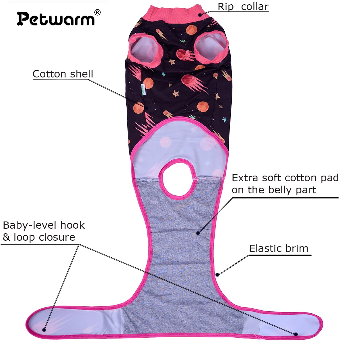PetWarm tejido suave y transpirable para recuperación cómoda