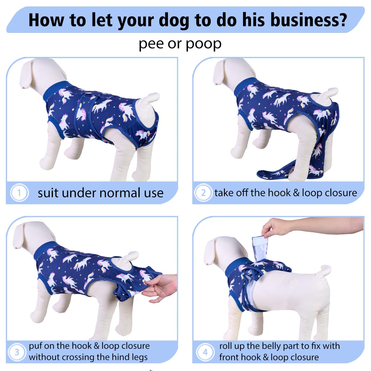PetWarm traje recuperación perro, disponible en varias tallas, se adapta al tamaño correcto.