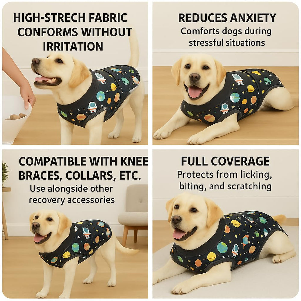 PetWarm traje recuperación para perros, tela de algodón, cómodo y suave al tacto