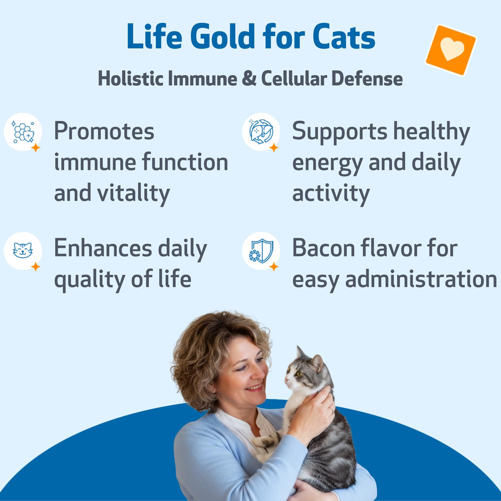 Pet Wellbeing Life Gold para gatos defensa inmunitaria natural