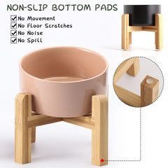 Petygooing base de madera antideslizante mantiene estable el cuenco.