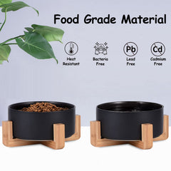 Diseño antideslizante con base de madera para evitar derrames.