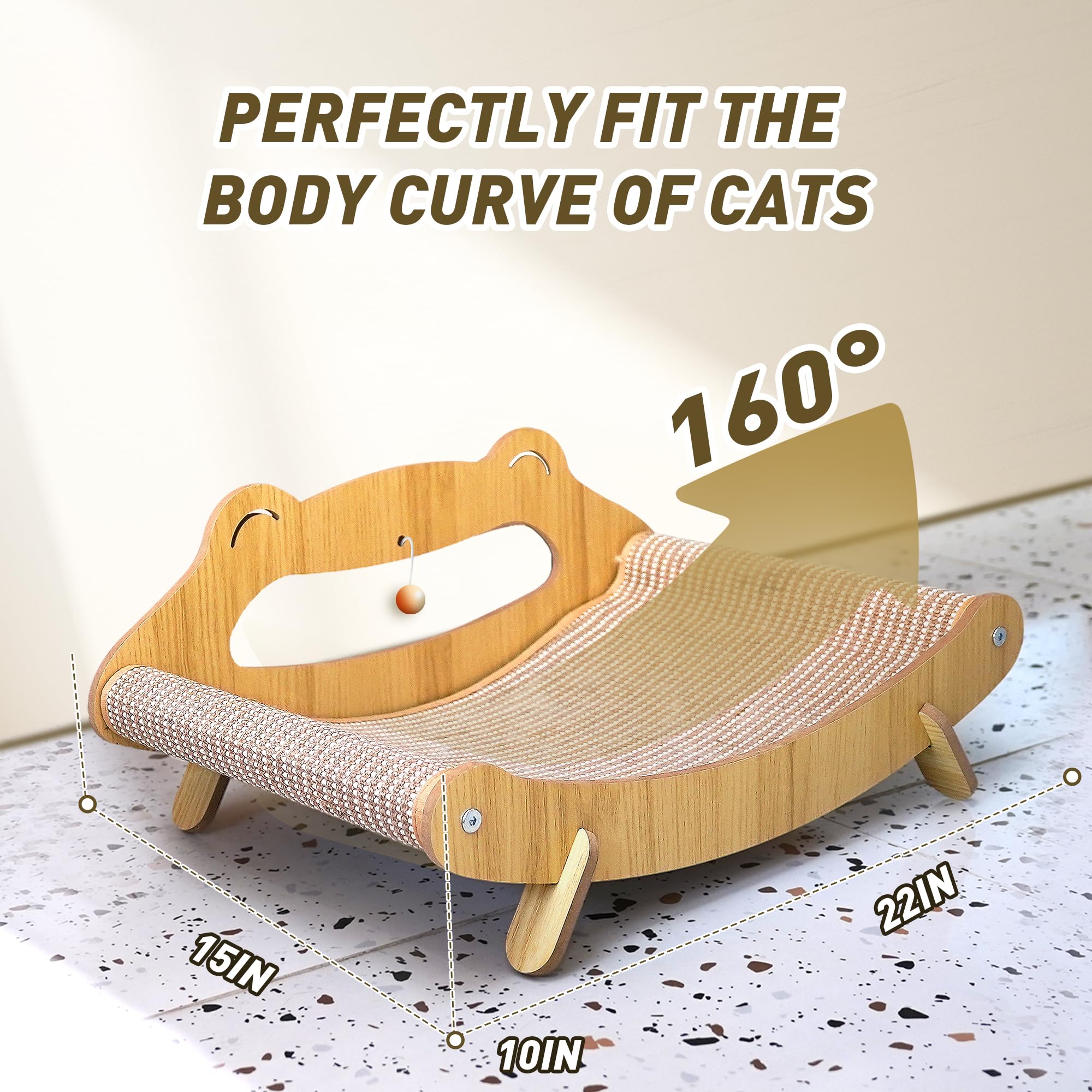 PetZen Garden diseño dos en uno para sentarse y rascar, adecuado para gatos grandes.
