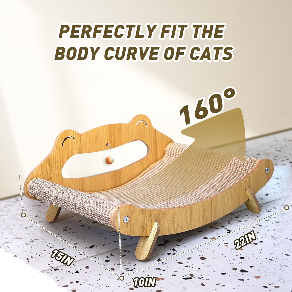 PetZen Garden diseño dos en uno para sentarse y rascar, adecuado para gatos grandes.
