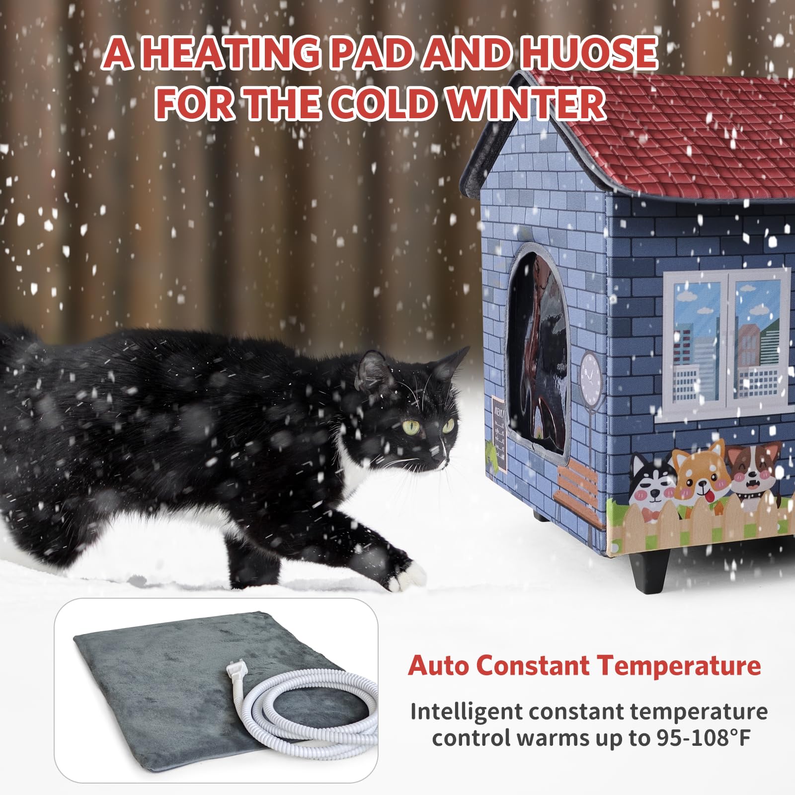 PETZOOKA funda lavable de almohadilla calefactora, limpieza rápida.