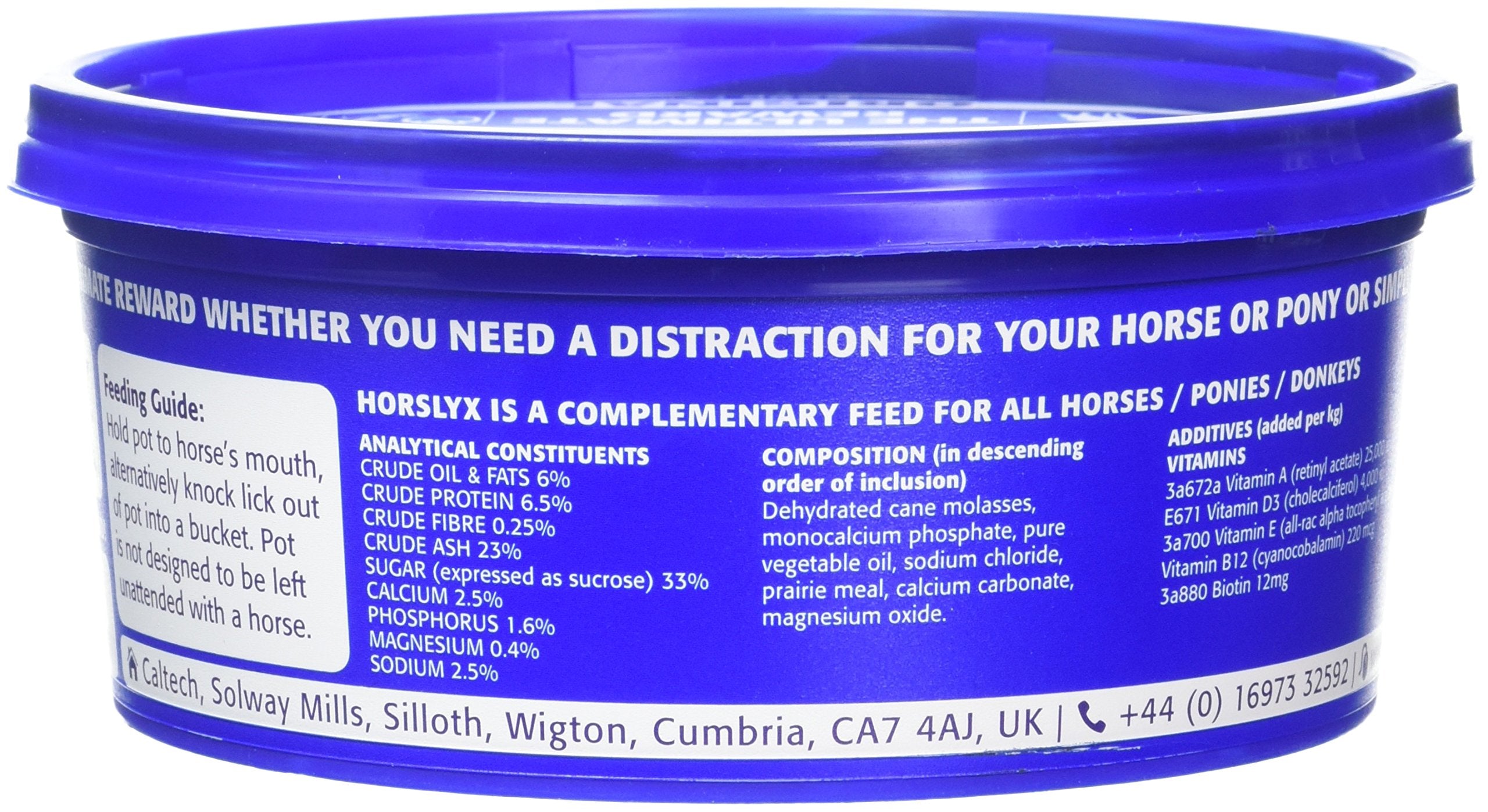 PFIFF Horslyx Minis Horse Licks 650 g lateral, sabor original, útil como premio.