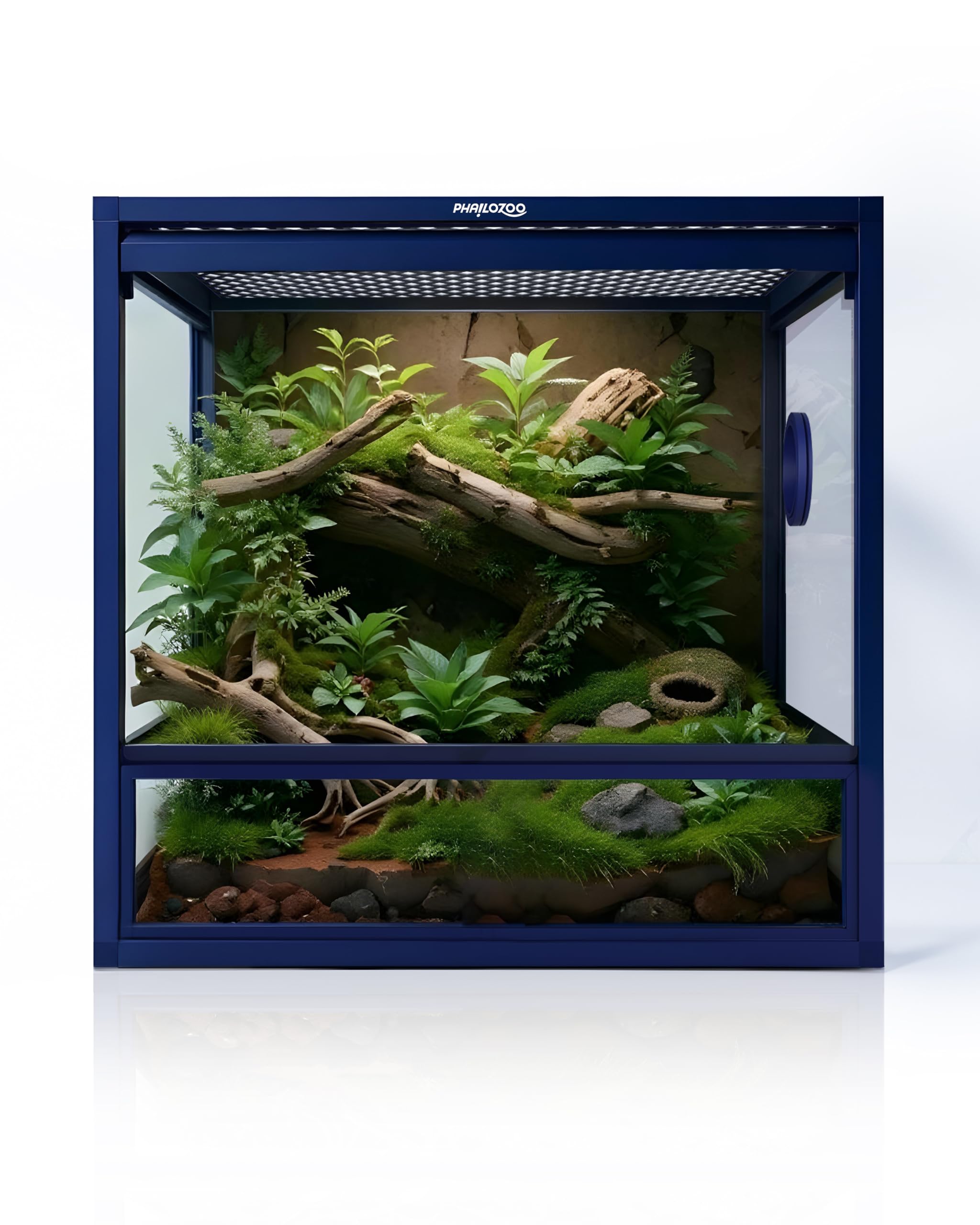 Phailozoo MagicCube terrario con puerta frontal de vidrio templado para acceso seguro