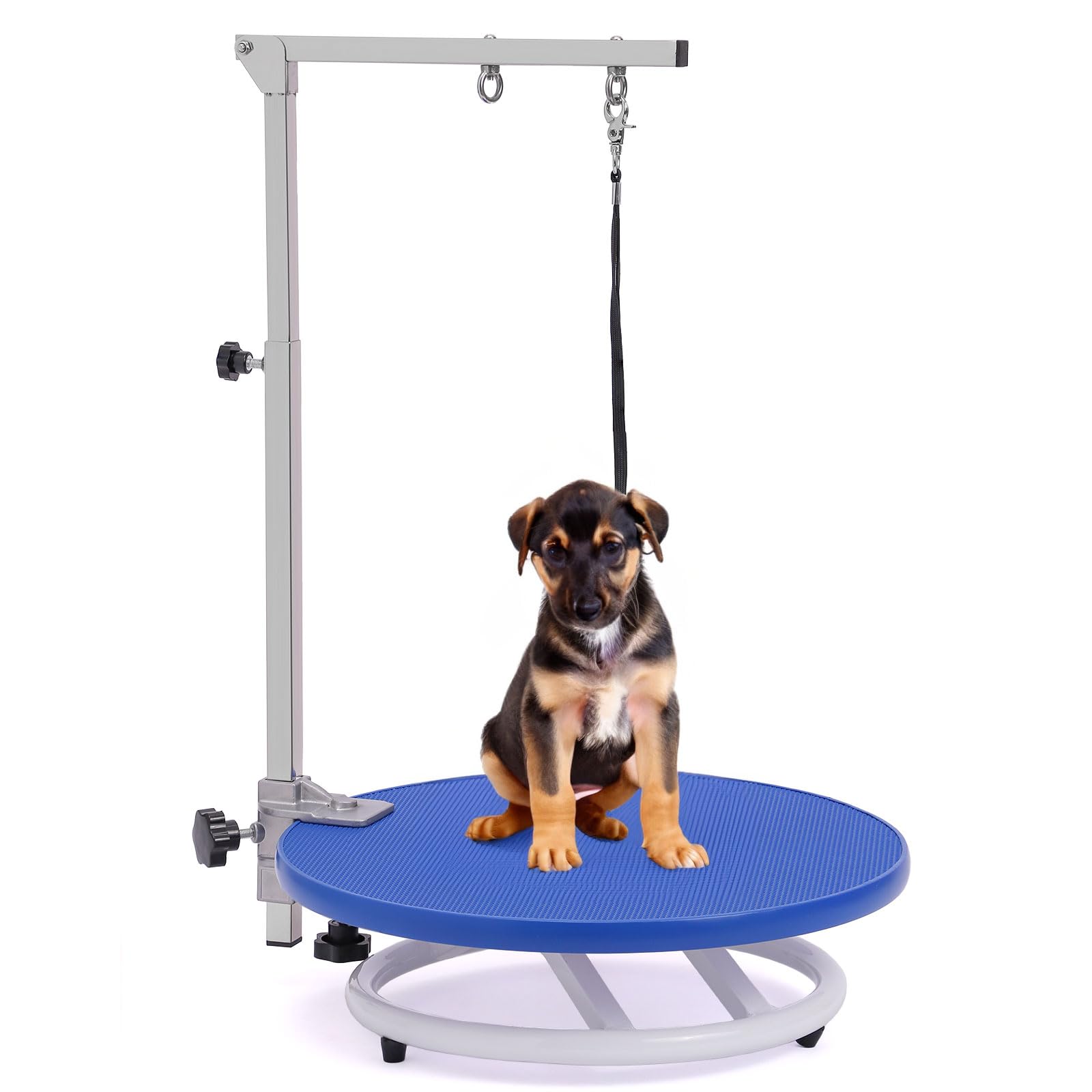 Phenfor mesa de cuidado de perros muestra rotación de 360° para un acceso cómodo.