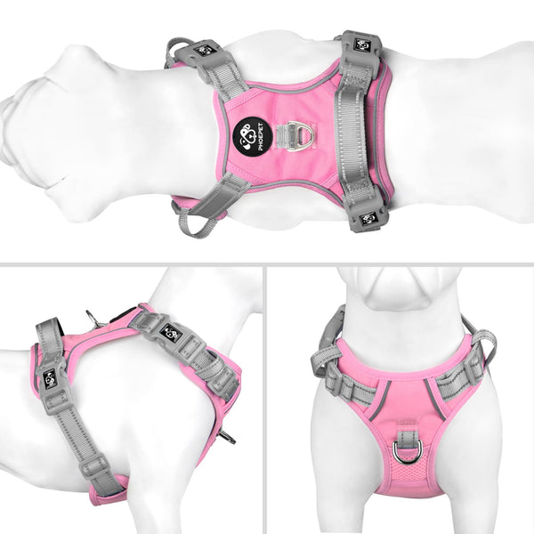 phoepet arnés ajustable con cuatro correas para ajuste perfecto.