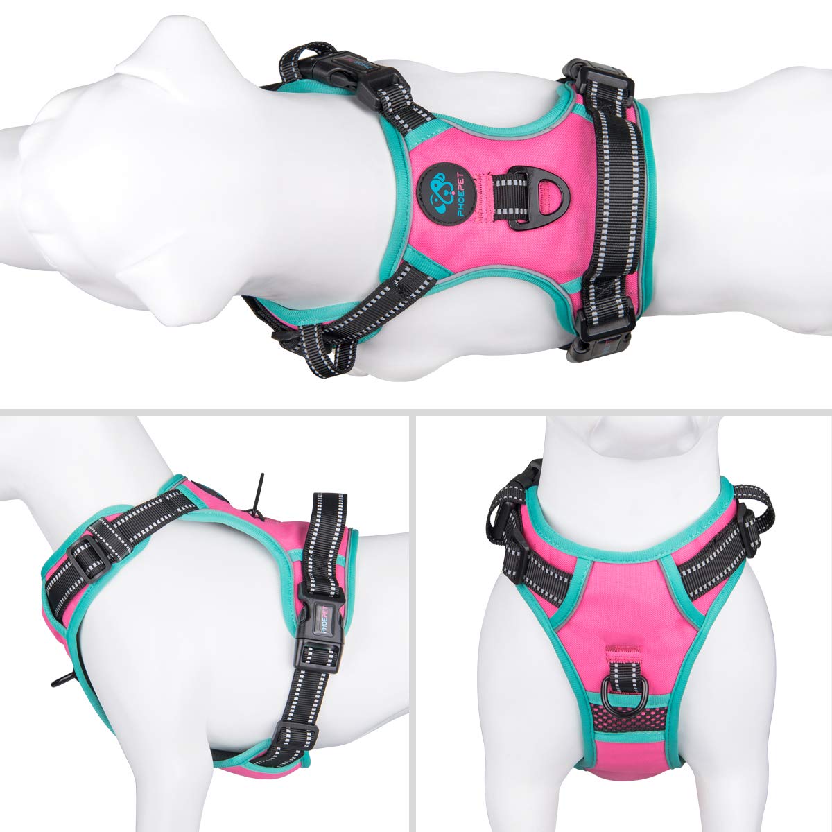 PHOEPET arnés ajustable con manija de entrenamiento para facilitar colocación.