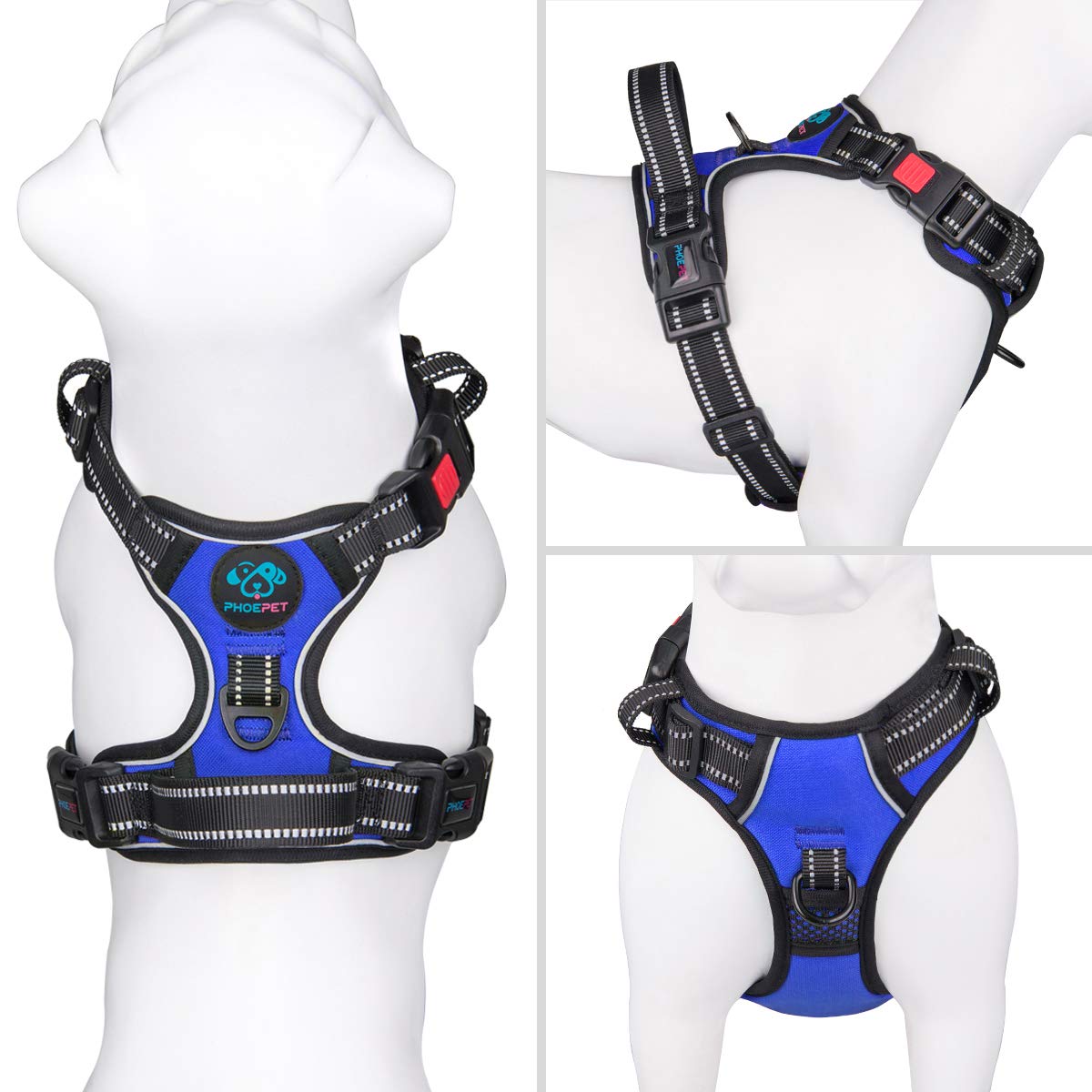 PHOEPET arnés para perro con mango dorsal para control cercano durante caminatas