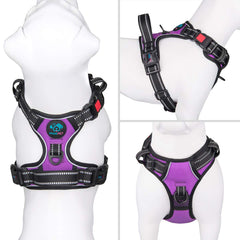 PHOEPET arnés reflectante morado mejora visibilidad nocturna para perros pequeños