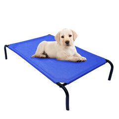 PHYEX cama elevada para mascotas, malla transpirable para descanso fresco.
