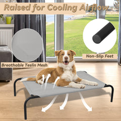 PHYEX Cama elevada para perro con tela de malla transpirable para mayor ventilación