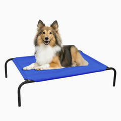 PHYEX cama para perro elevada con marco de acero, soporte estable al dormir.