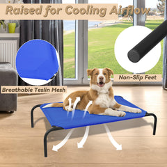 PHYEX cama para perro elevada, uso interior y exterior, comodidad al aire libre.