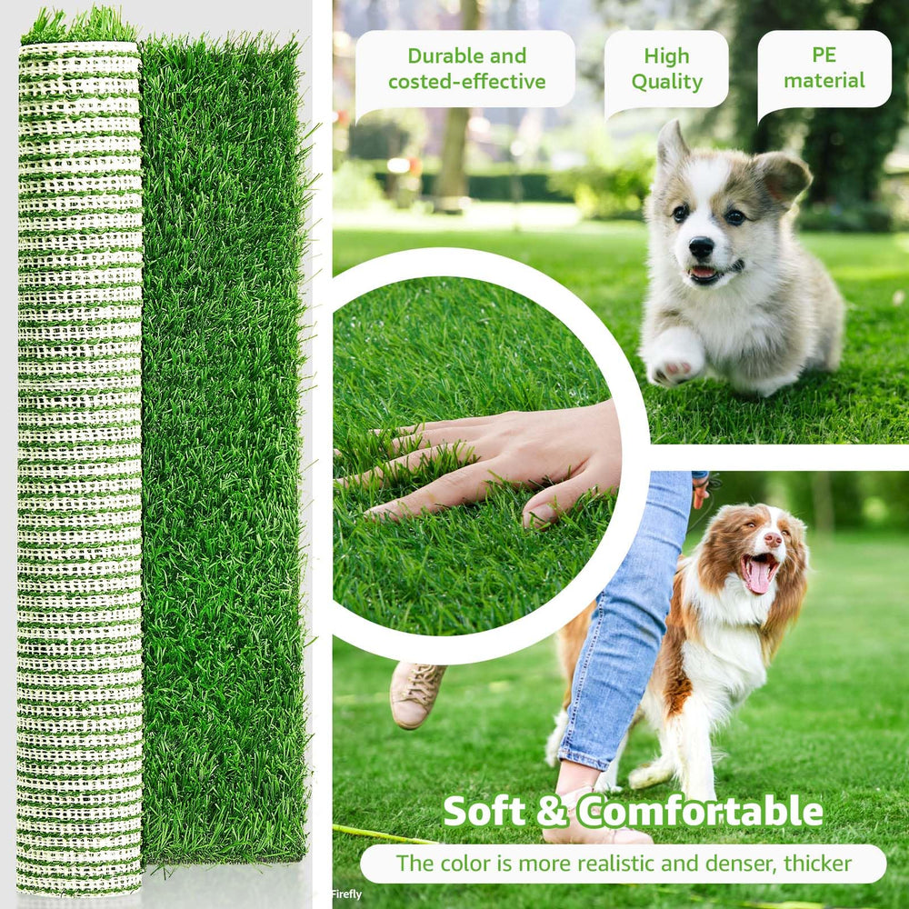 PICK FOR LIFE césped artificial para perros, limpieza fácil con agua jabonosa.